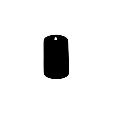 Gravírozott Fém Kulcstartó fekete festett közepes (29x50 mm)